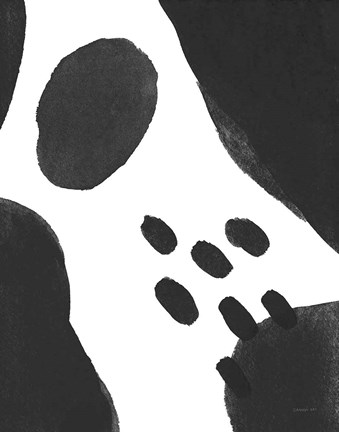 Framed Abstract Tidepool II Black Print