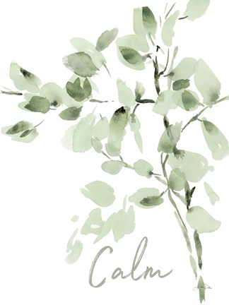 Framed Cascading Branches II Calm Print