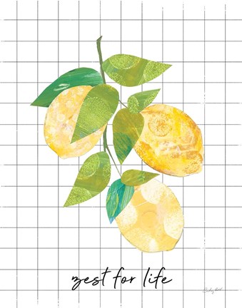 Framed Summer Lemons Sentiment I Print