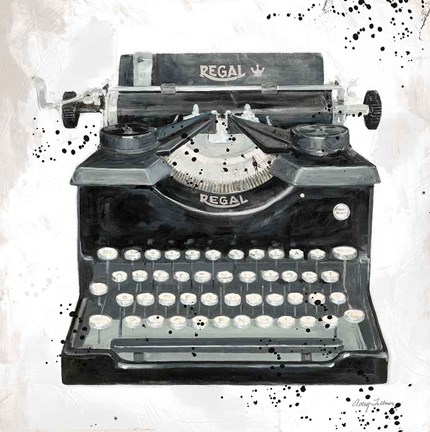 Framed Graffiti Typewriter Print