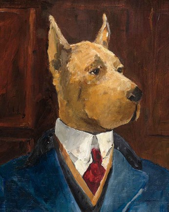 Framed Inspector Dogleash Crop Print