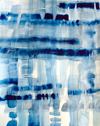 Framed Indigo Stripes No. 1 Print