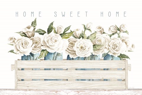 Framed Home Sweet Home Roses Print