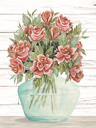 Framed Farmhouse Flowers IV Print