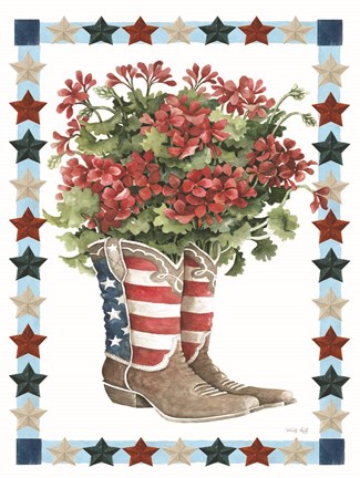 Framed Patriotic Boots Print