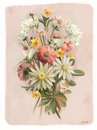 Framed Summer Wildflower Bouquet Print