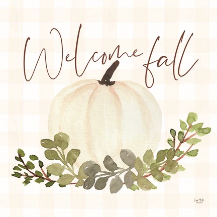 Framed Welcome Fall Pumpkin Print