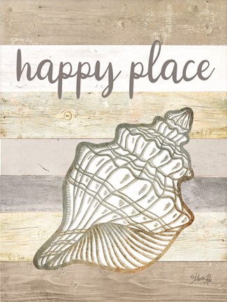 Framed Happy Place Shell Print