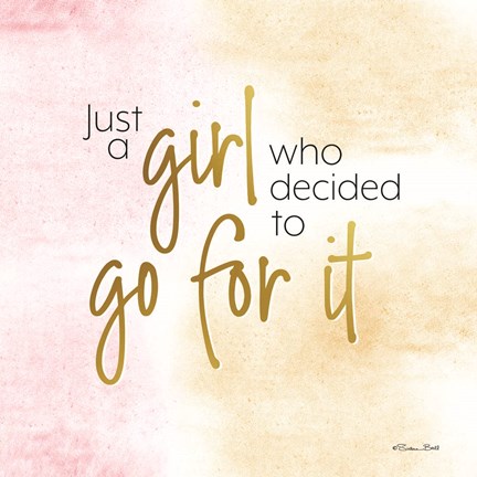 Framed Go For It Print