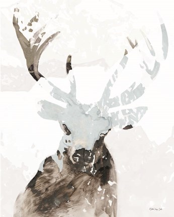 Framed Elk Impression 2 Print