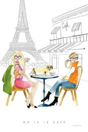 Framed Paris Girlfriends III Print