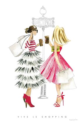 Framed Paris Girlfriends II Print