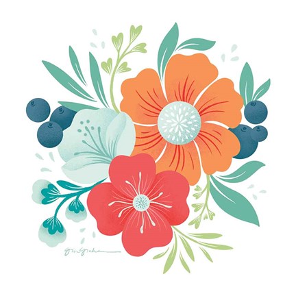 Framed Market Flowers I Print