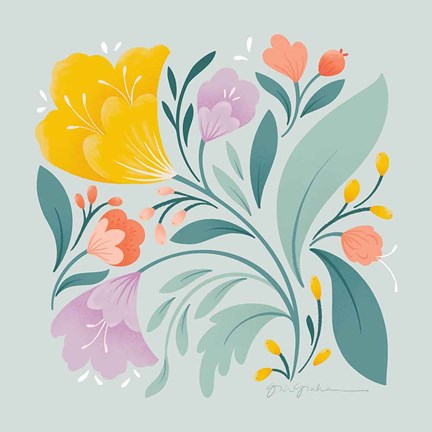 Framed Floral Study II Print