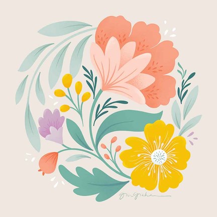 Framed Floral Study I Print