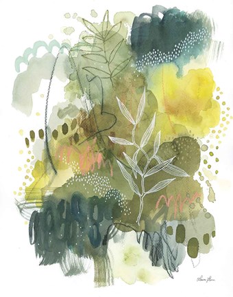 Framed Natures Gold II Print