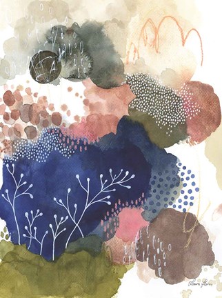 Framed Indigo Bliss I Print