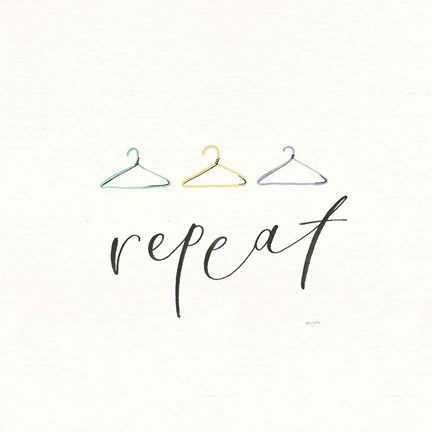 Framed Wash Dry Fold Repeat IV Print