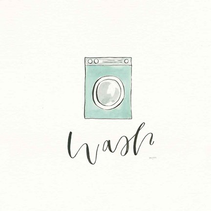 Framed Wash Dry Fold Repeat I Print