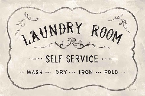 Framed Laundry Day VII Neutral Print