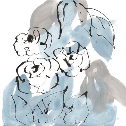 Framed Blue Neutrals II Print