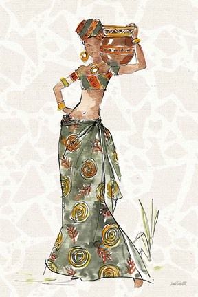 Framed African Flair VIII B Print