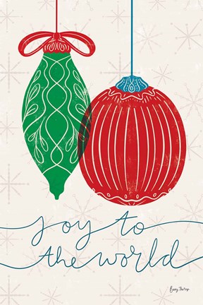 Framed Retro Ornaments VI Print