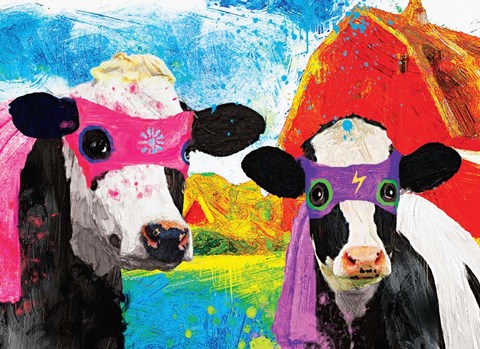 Framed Lightning Girl and Tina Print