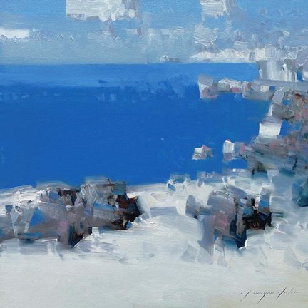 Framed Bay Cliffs Print