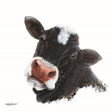 Framed Sappy Face Cow Print