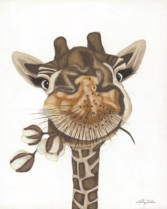 Framed Giraffe with Cotton Print