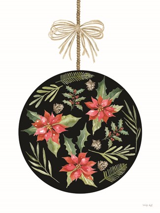 Framed Christmas Ornament III Print