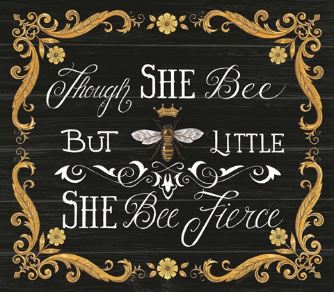 Framed She Bee Fierce Print