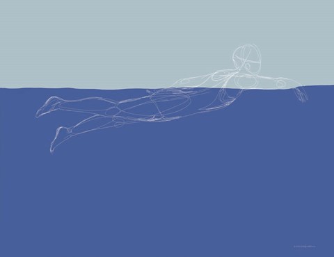 Framed How to Swim 2 Print