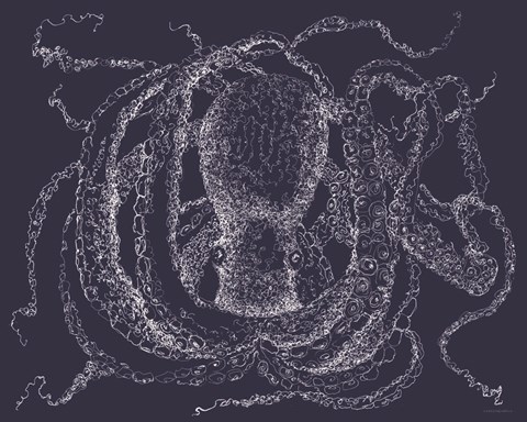 Framed Octo Scribble Print