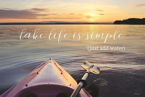Framed Lake Life is Simple Print