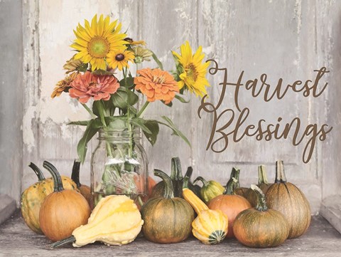 Framed Harvest Blessings Print