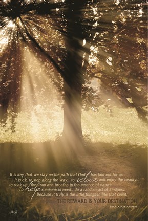 Framed Stay on the Path Print