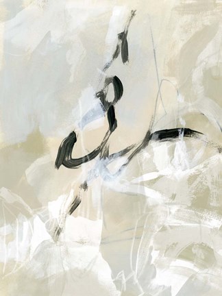 Framed Scribble Veil I Print