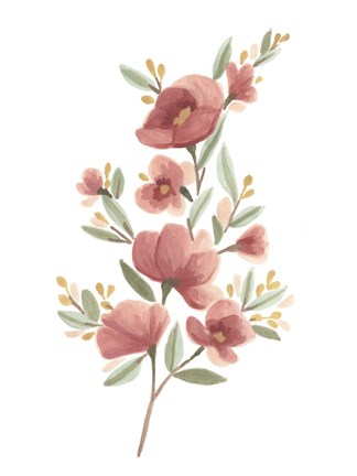 Framed Wildflower Sprig III Print