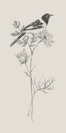 Framed Nature with Bird I Print