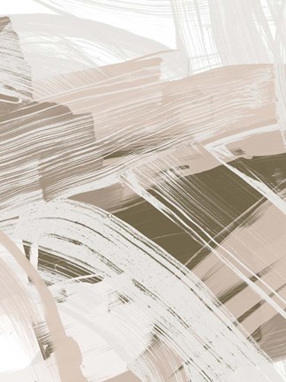 Framed Earthtone Swipe I Print