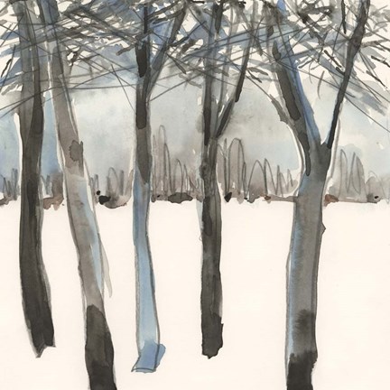 Framed Winter Treeline I Print