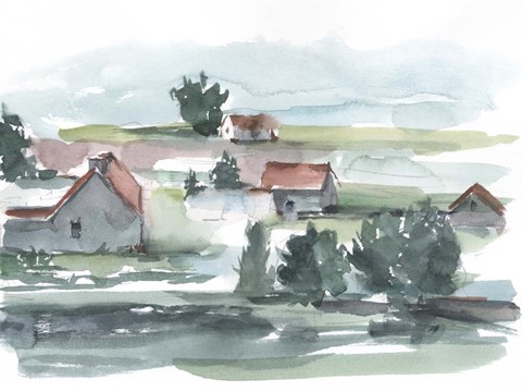 Framed Valley Farm II Print