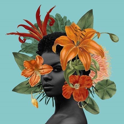 Framed Tangerine Tropics II Print