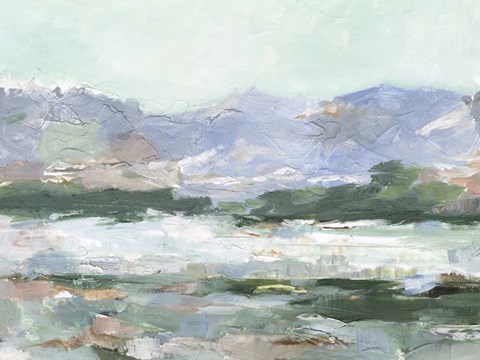 Framed Pastel Mountain View II Print