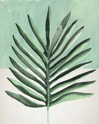 Framed Verging Palm I Print