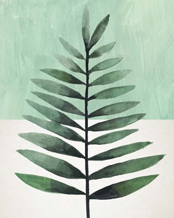 Framed Verging Palm II Print