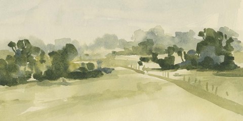 Framed Verdant Pasture I Print