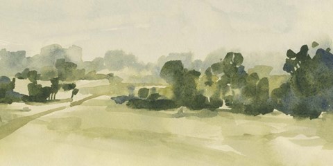 Framed Verdant Pasture II Print